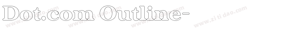 Dot.com Outline字体转换